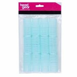 Head Gear Velcro Rollers Light Blue 28mm pk12